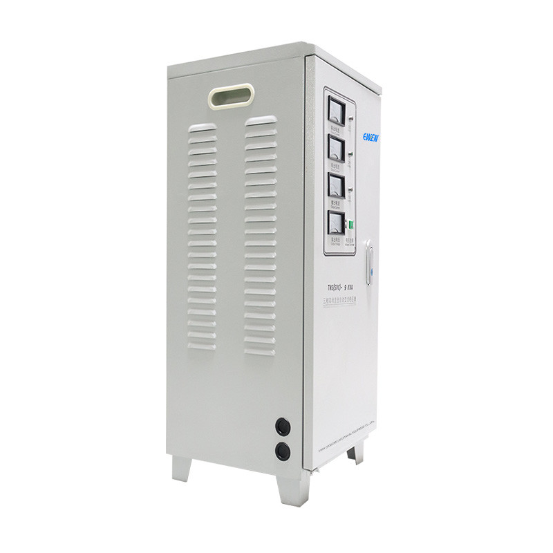 9KVA Tiga Fase Voltage Stabilizer 380V 400V 440V 480V AC Power Regulator Disesuaikan Dapat diterima