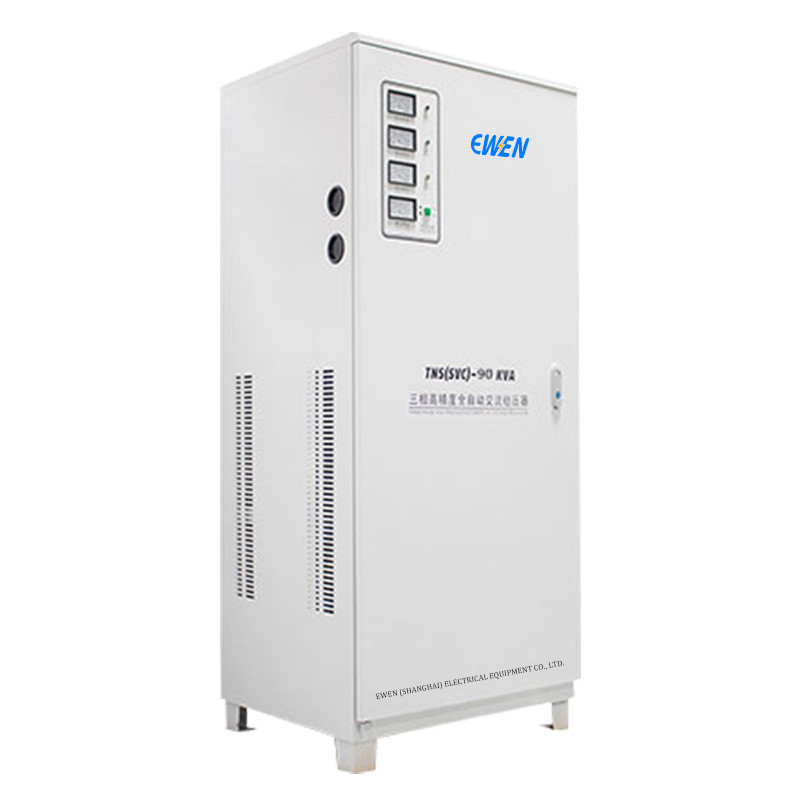 90KVA Tiga Fase Voltage Stabilizer Otomatis Voltage Regulator dengan Servo Motor Teknologi untuk Mesin Laser-cutting
