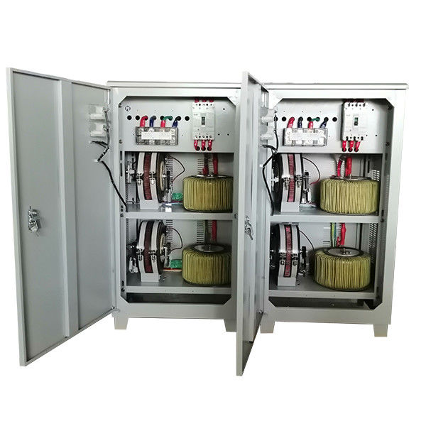 60KVA High-presisi Single Phase Aluminium / Copper Coil Automatic Voltage Stabilizer